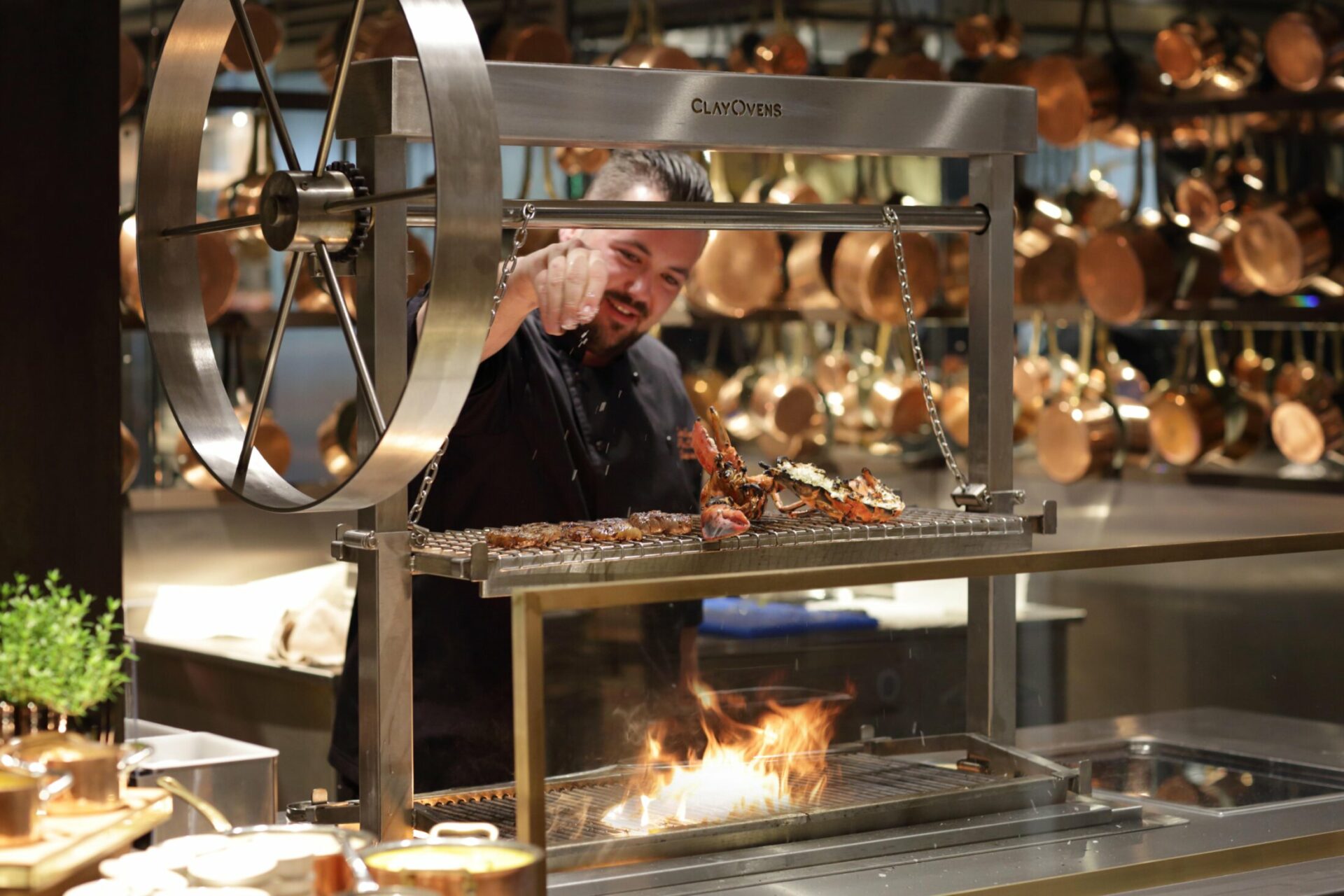 Cooking at the grill